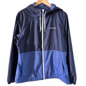 Columbia May Valley Fleece Lined Colorblock Windbreaker Jacket Womens size L